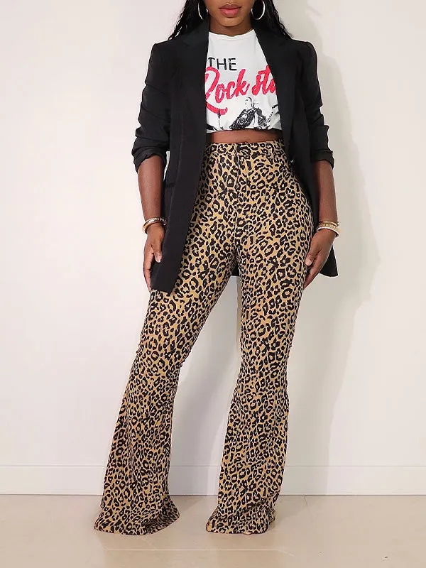 Indiebeautie Leopard Flared Pants