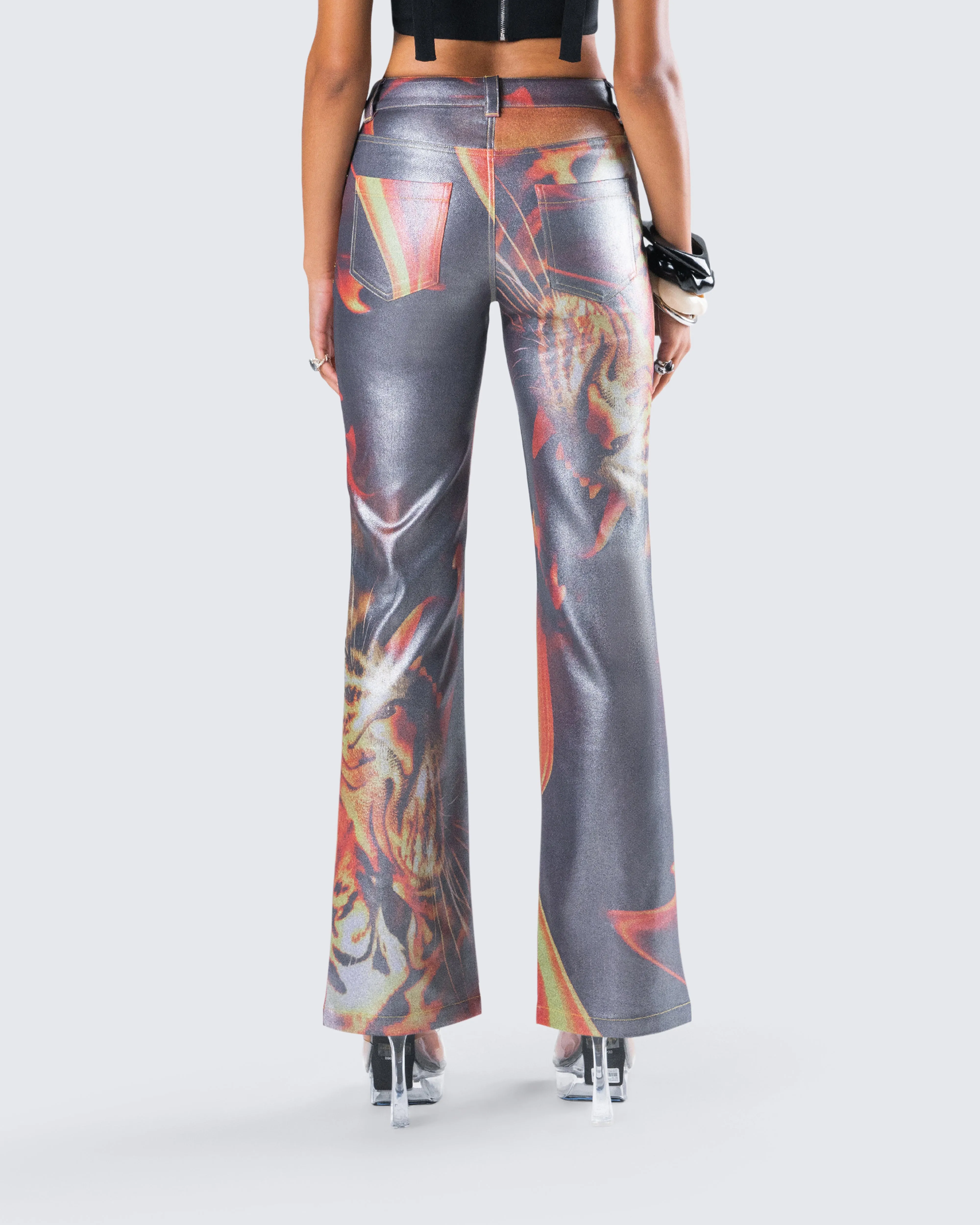 Janet Multi Tiger Shimmer Pant