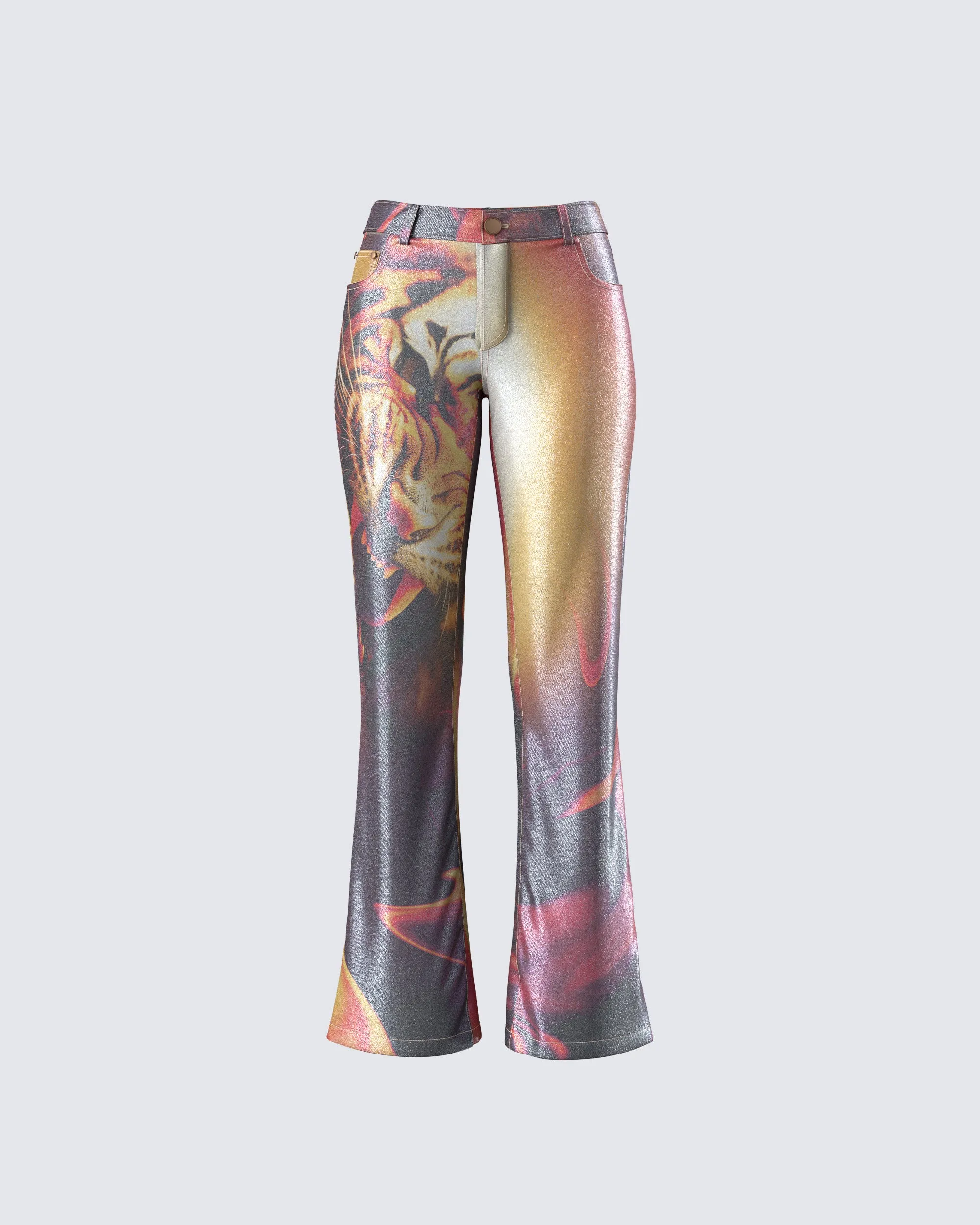 Janet Multi Tiger Shimmer Pant