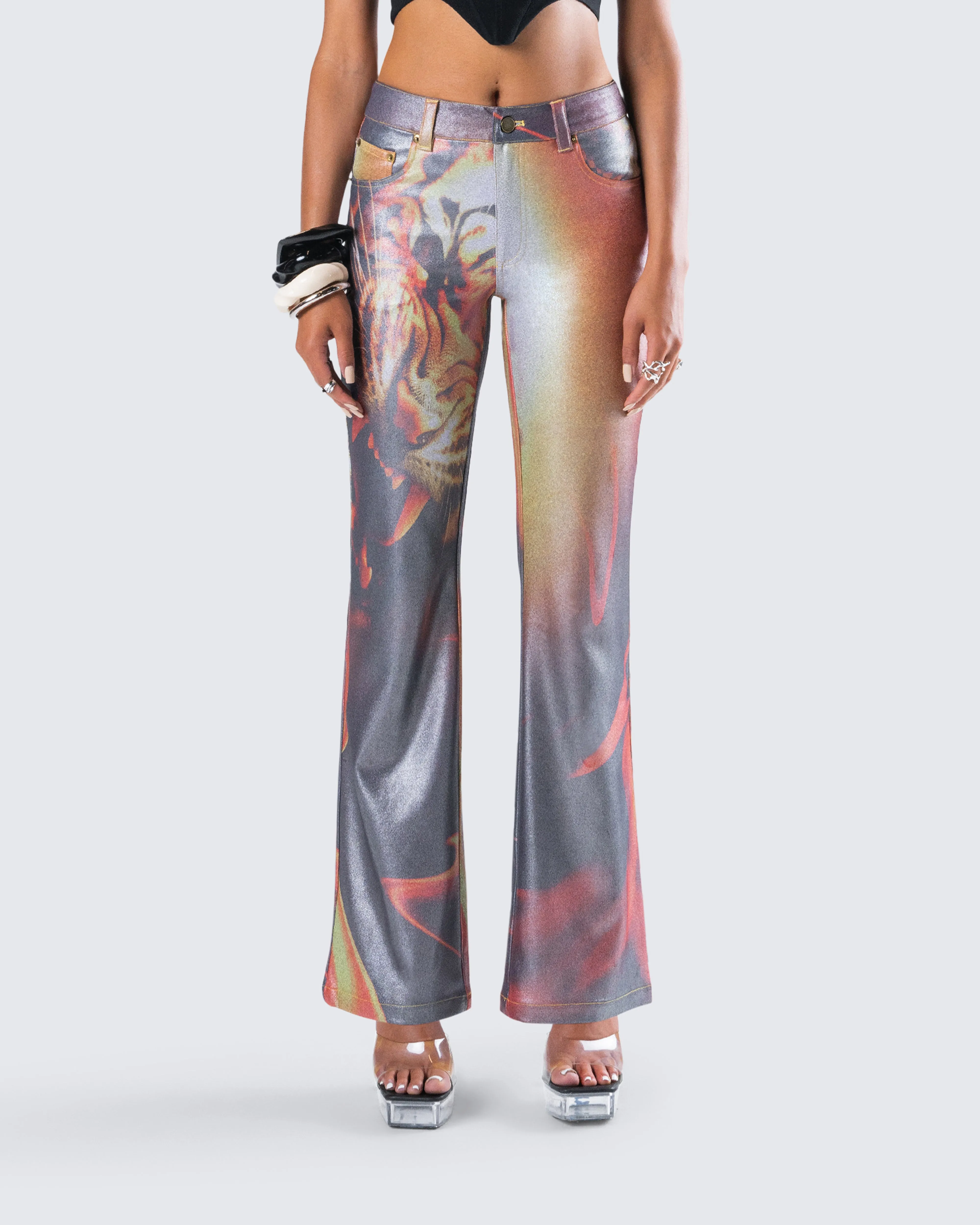 Janet Multi Tiger Shimmer Pant