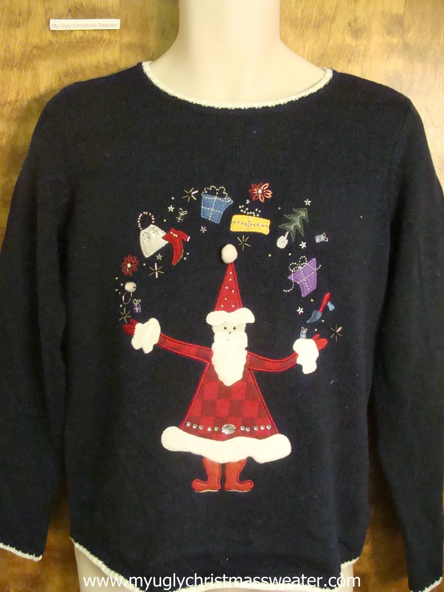 Juggling Santa Cute Christmas Sweater