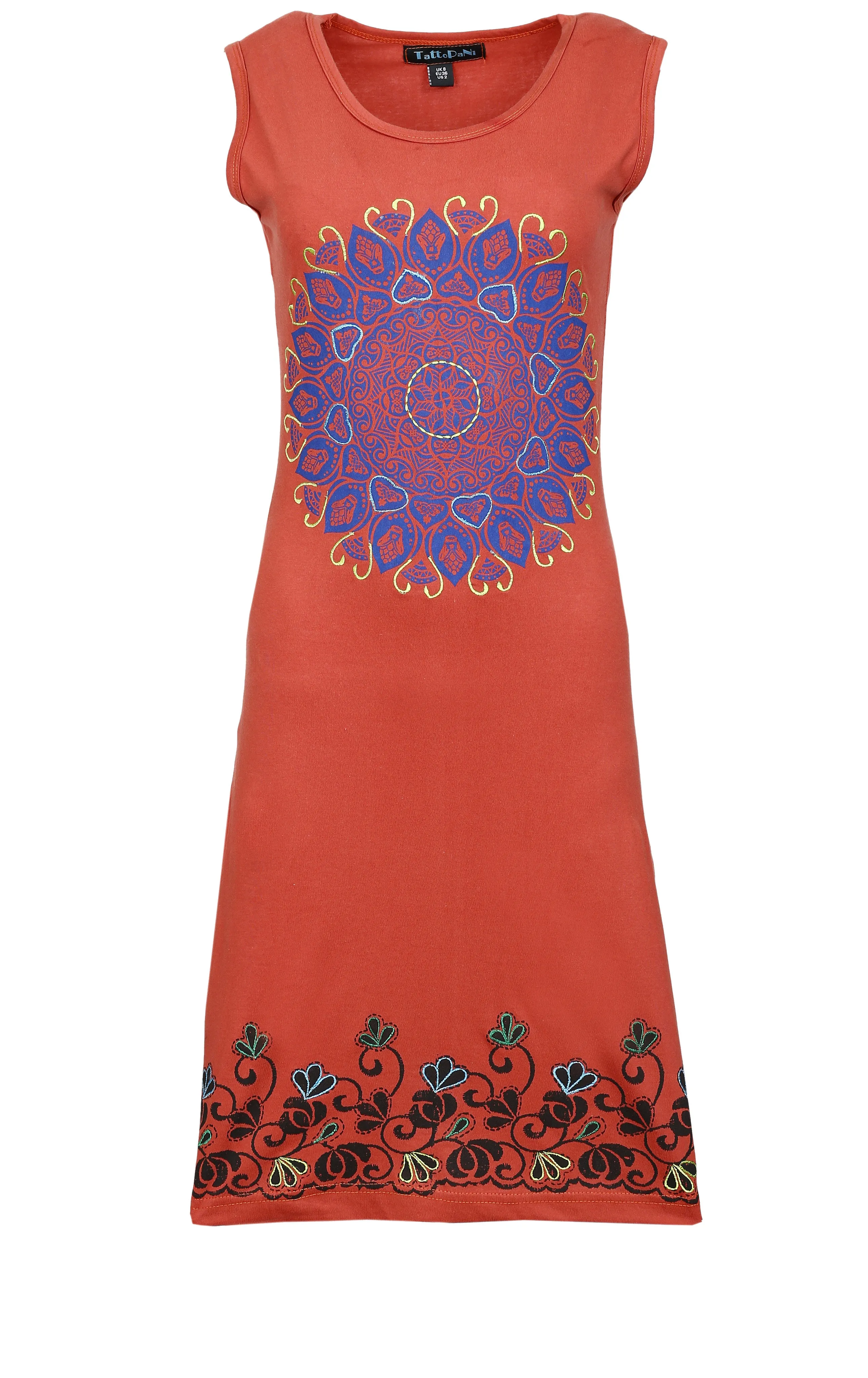 ladies-sleeveless-dress-with-colorful-chakra-print-flower-embroidery-lg-bfj-13