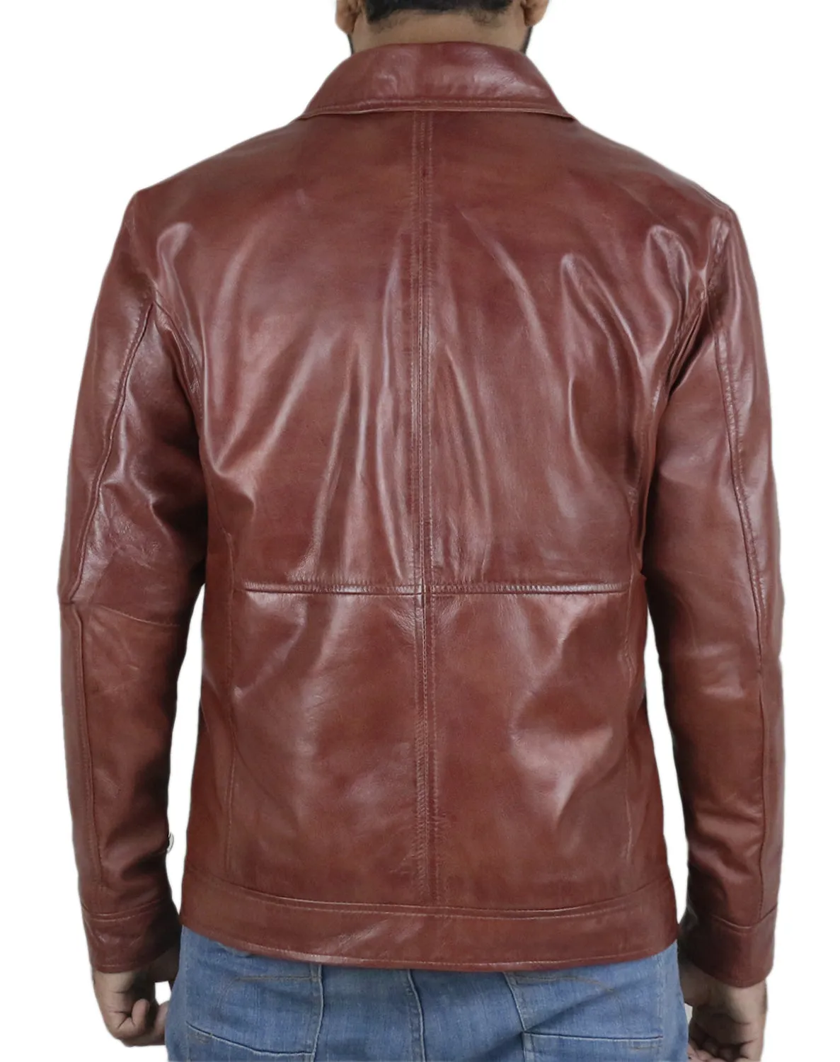 Leather Jackets Hub Mens Genuine Lambskin Leather Jacket (Black, Aviator Jacket) - 1501378