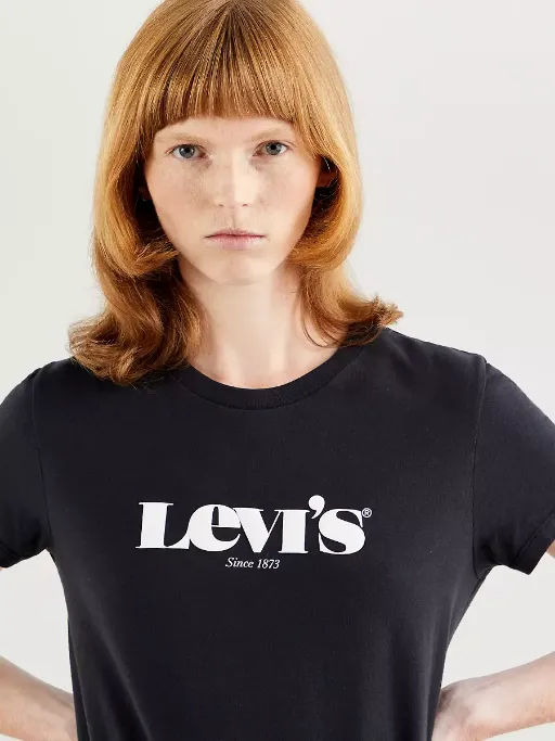 Levi's T-shirt da donna in cotone W 1873 173691250 nero