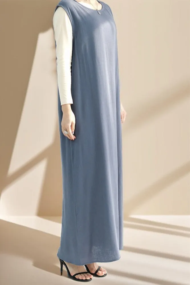 Linen abaya inner slip dress