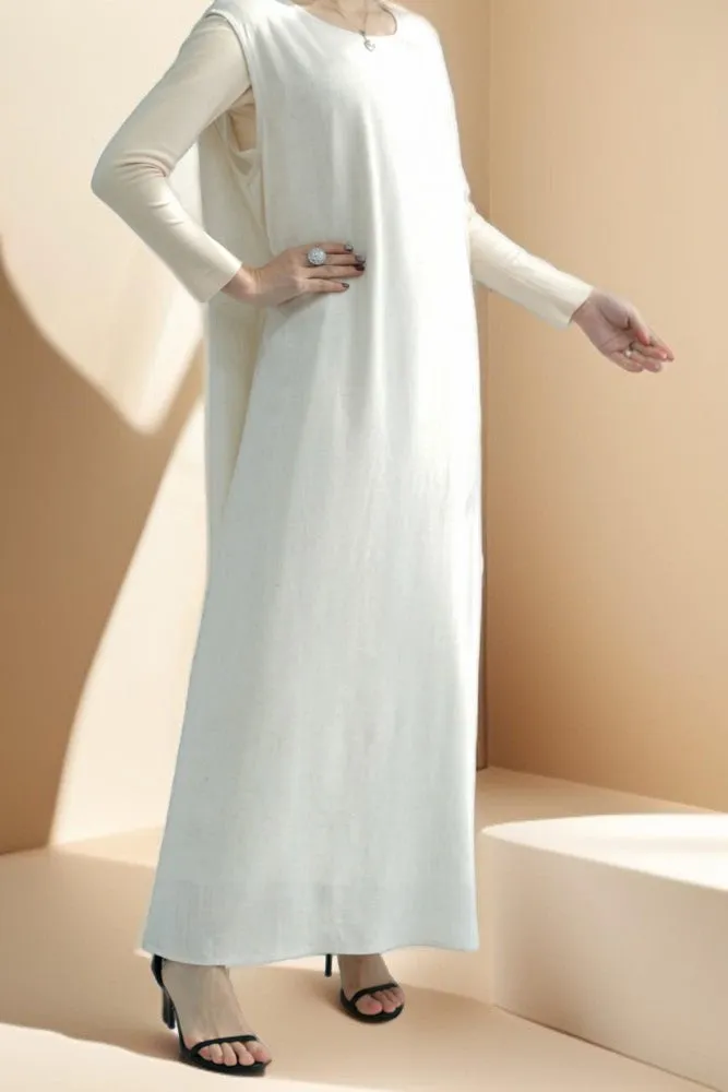 Linen abaya inner slip dress