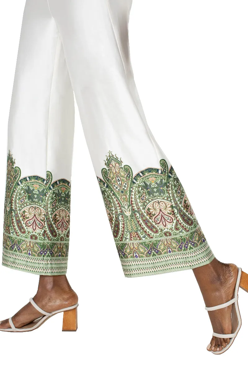 Liverpool Wide Leg Border Print Pant