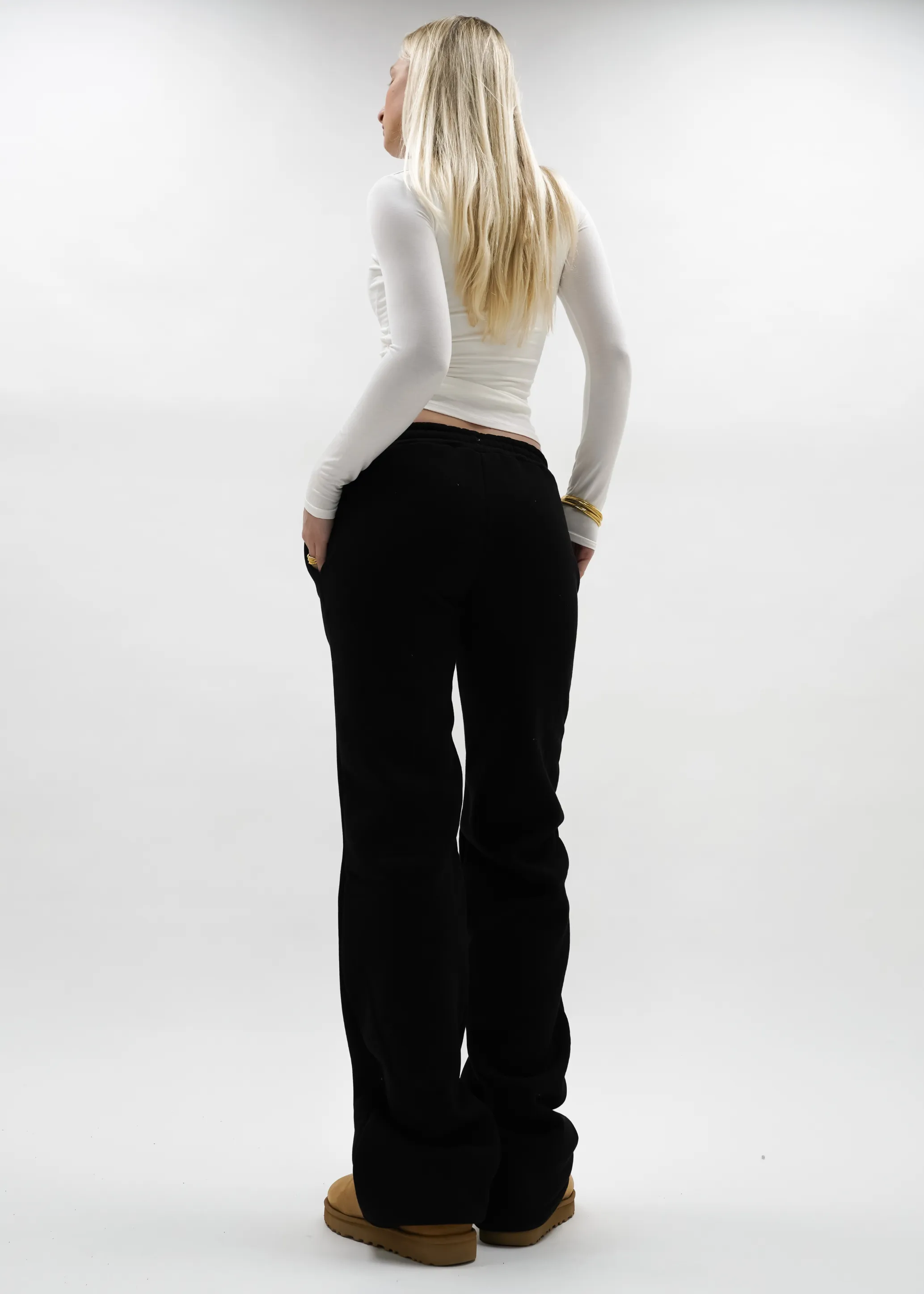 Low/mid waist jogger pants black (TALL)