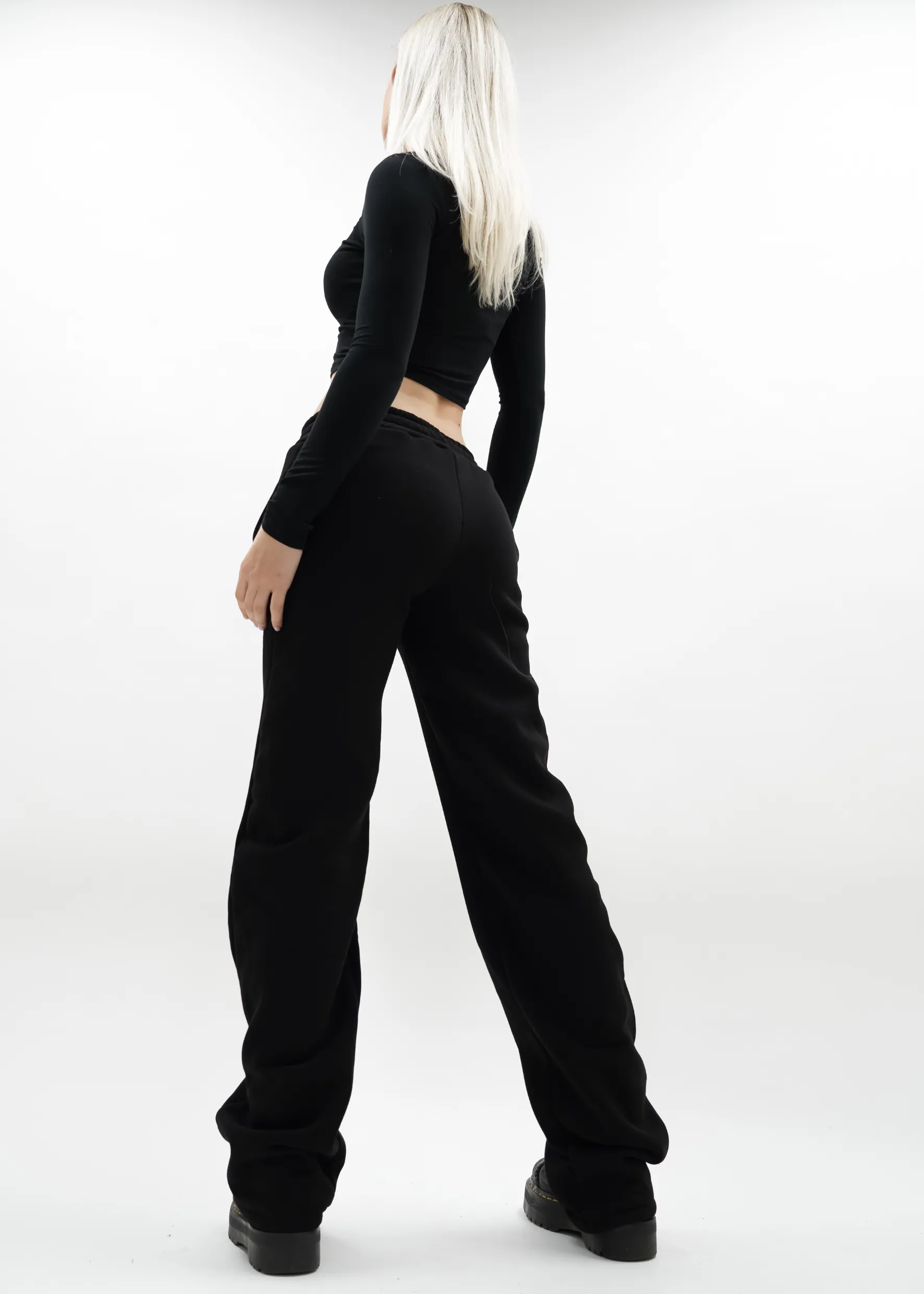 Low/mid waist jogger pants black (TALL)