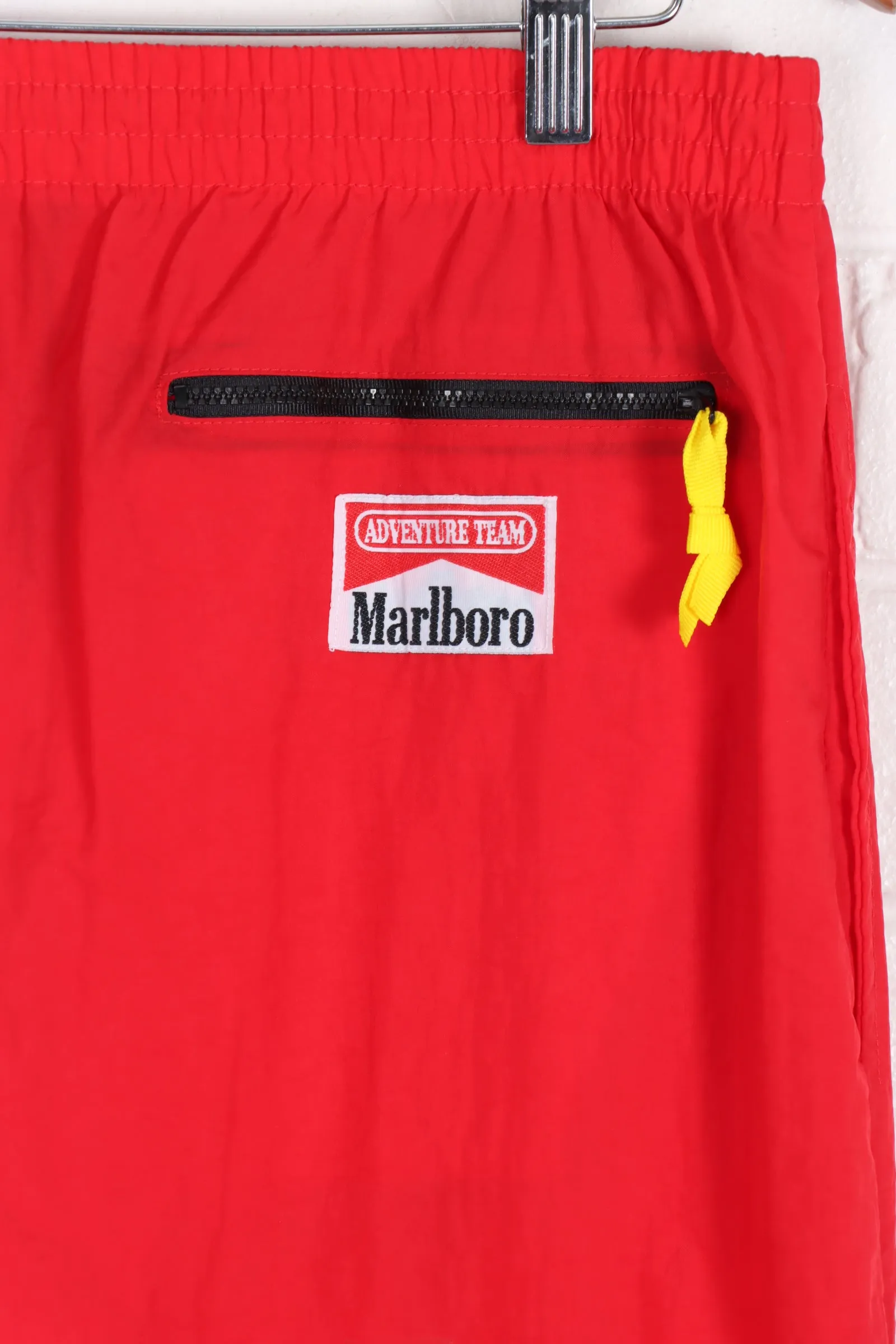 MARLBORO Adventure Team Red Advertising Nylon Drawstring Pants (L)