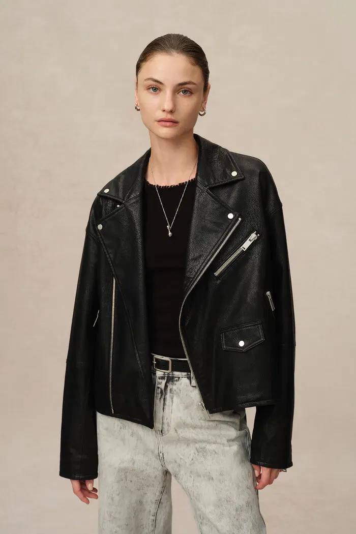 Melford Biker Jacket in Vegan Leather