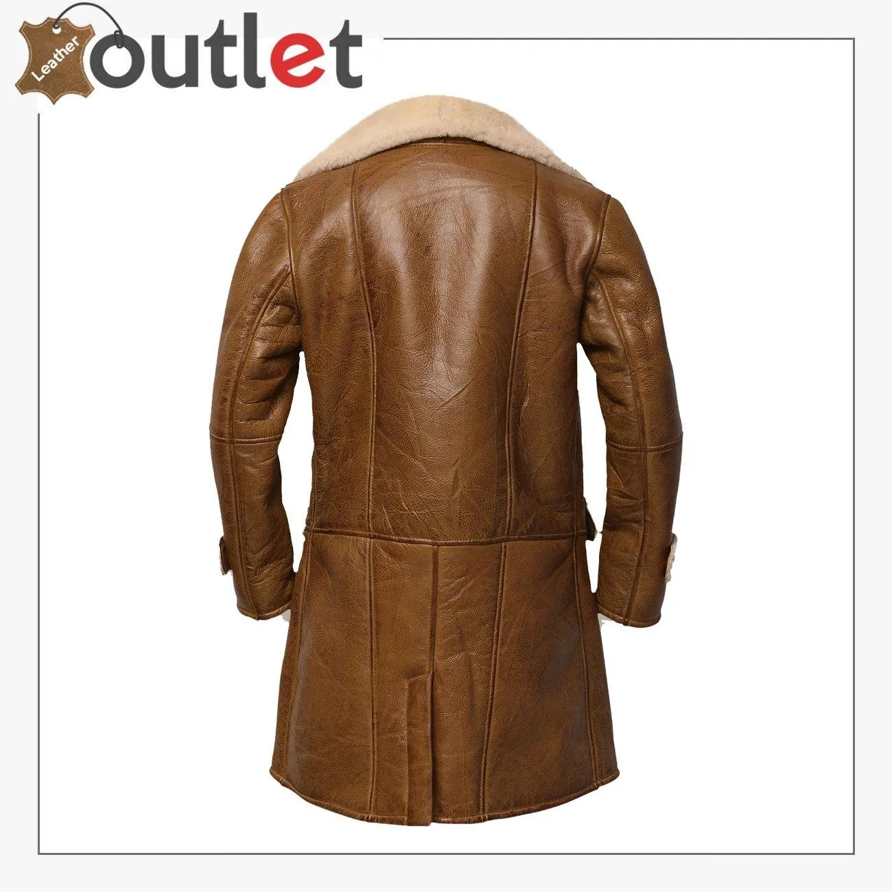 Men Brown Shearling Leather Coat