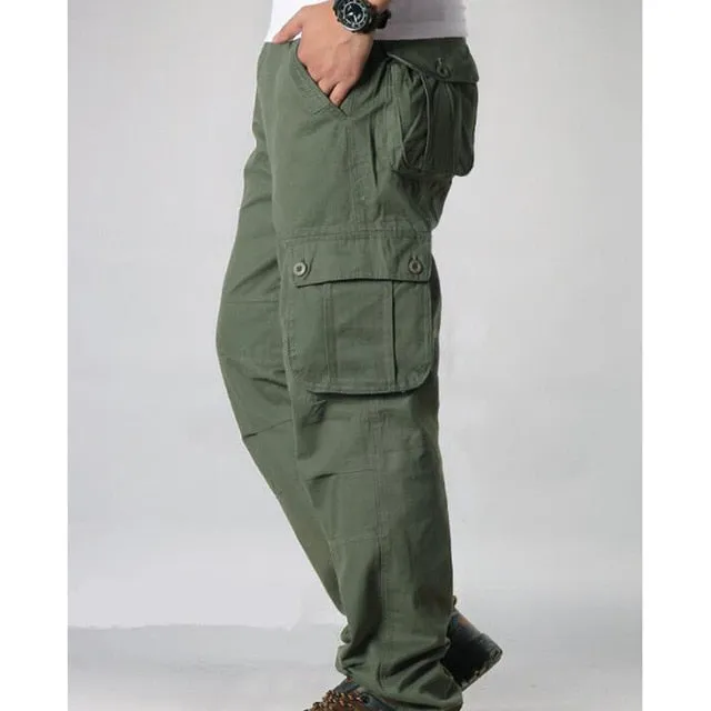 Men's Cargo Pants Mens Casual Multi Pockets Military Tactical Pants Men Outwear Straight slacks Long Trousers