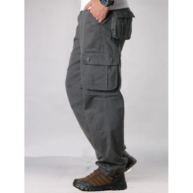 Men's Cargo Pants Mens Casual Multi Pockets Military Tactical Pants Men Outwear Straight slacks Long Trousers