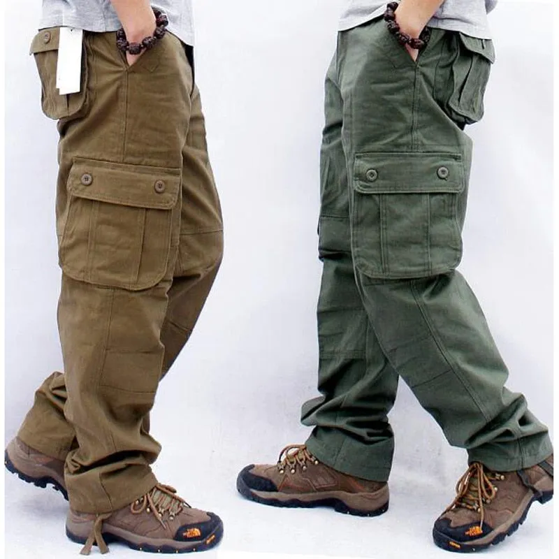 Men's Cargo Pants Mens Casual Multi Pockets Military Tactical Pants Men Outwear Straight slacks Long Trousers