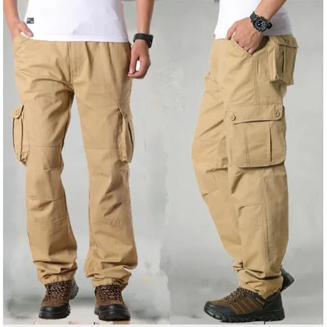 Men's Cargo Pants Mens Casual Multi Pockets Military Tactical Pants Men Outwear Straight slacks Long Trousers