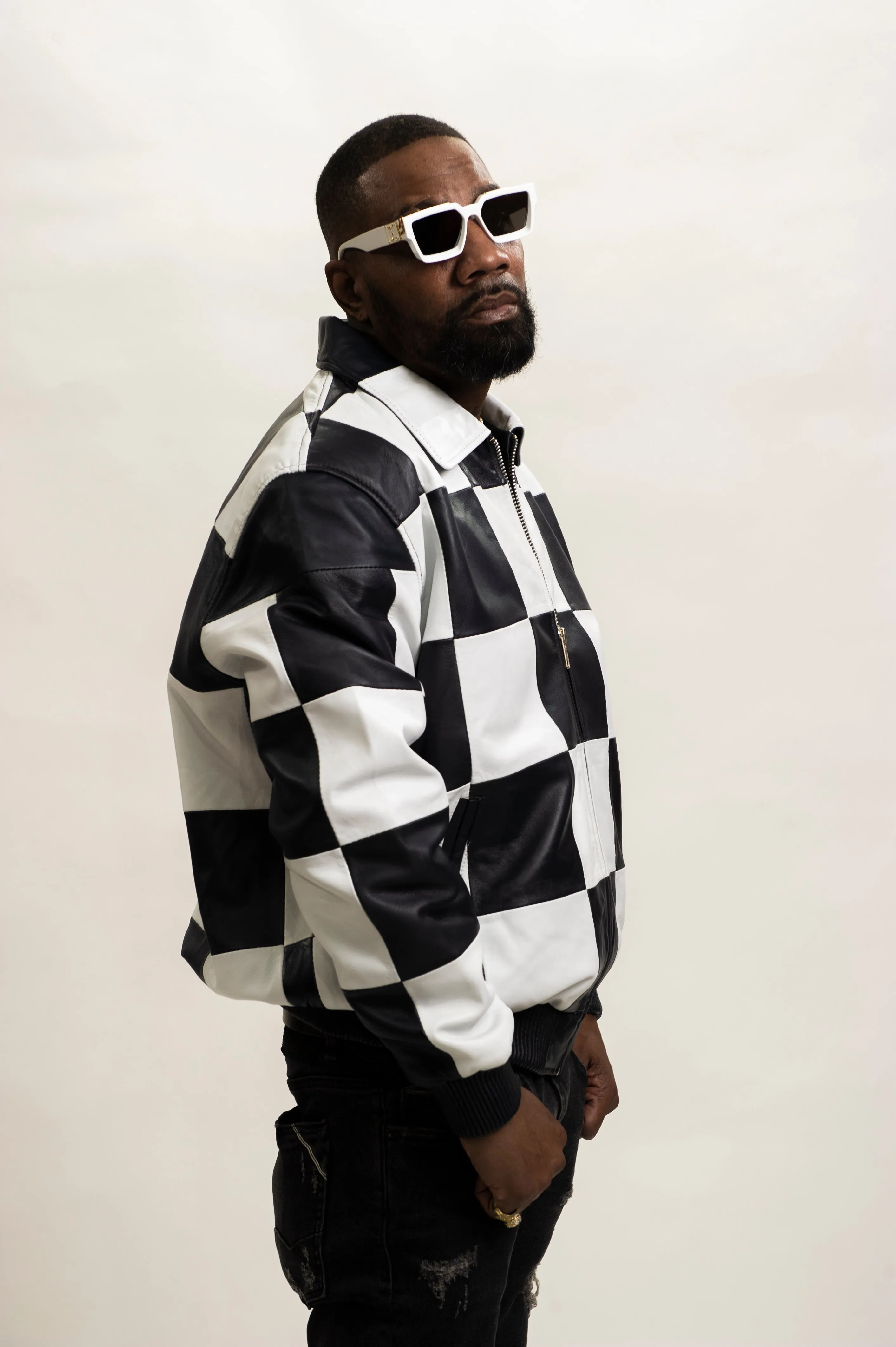 Men's Checkmate Jacket [Navy/White]