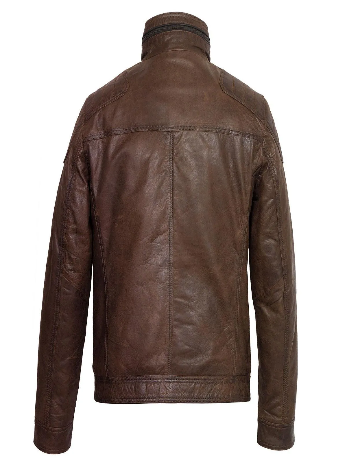 Men's Iconic Dark Brown Leather Jacket