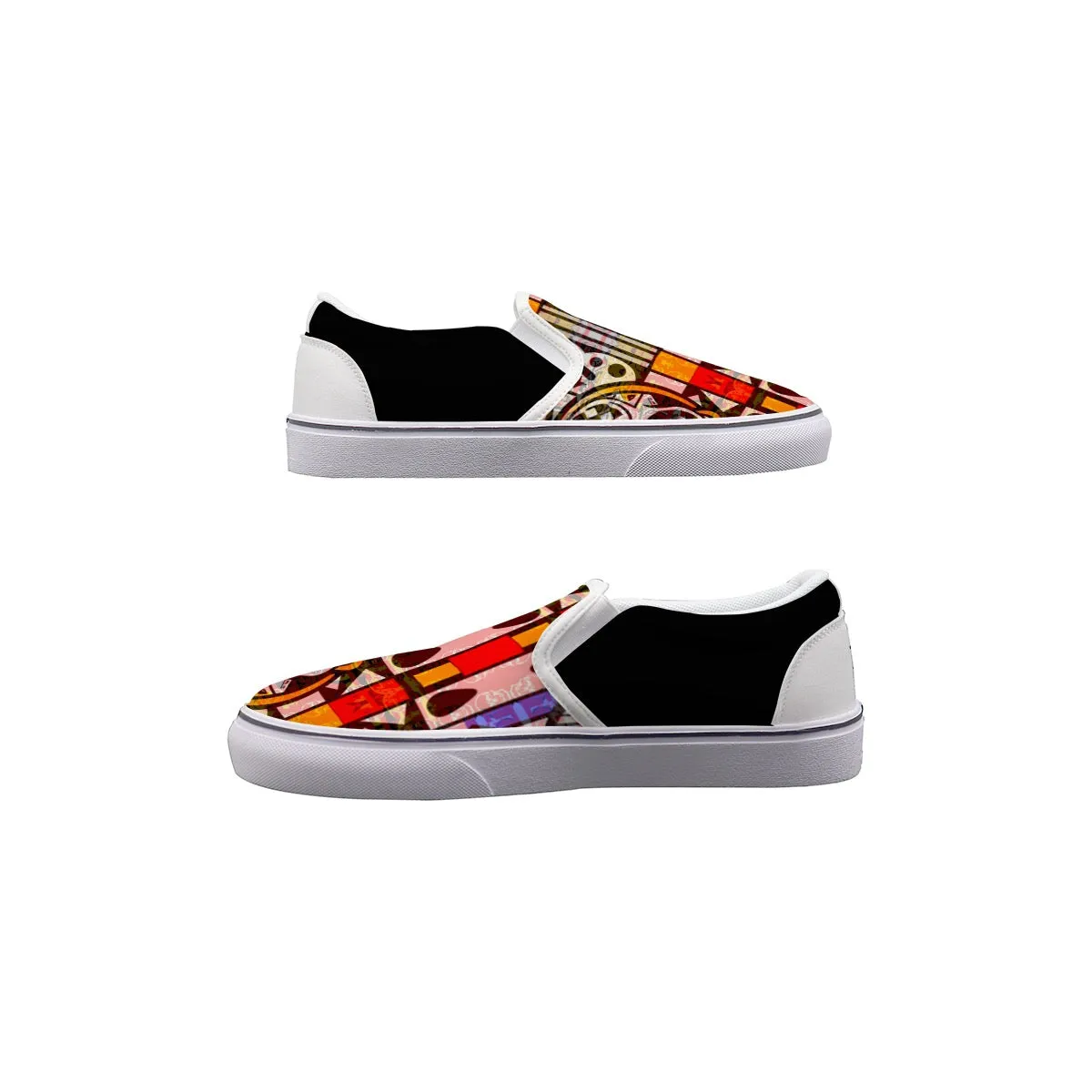 Men's Slip On Sneakers jaxs4 skull print