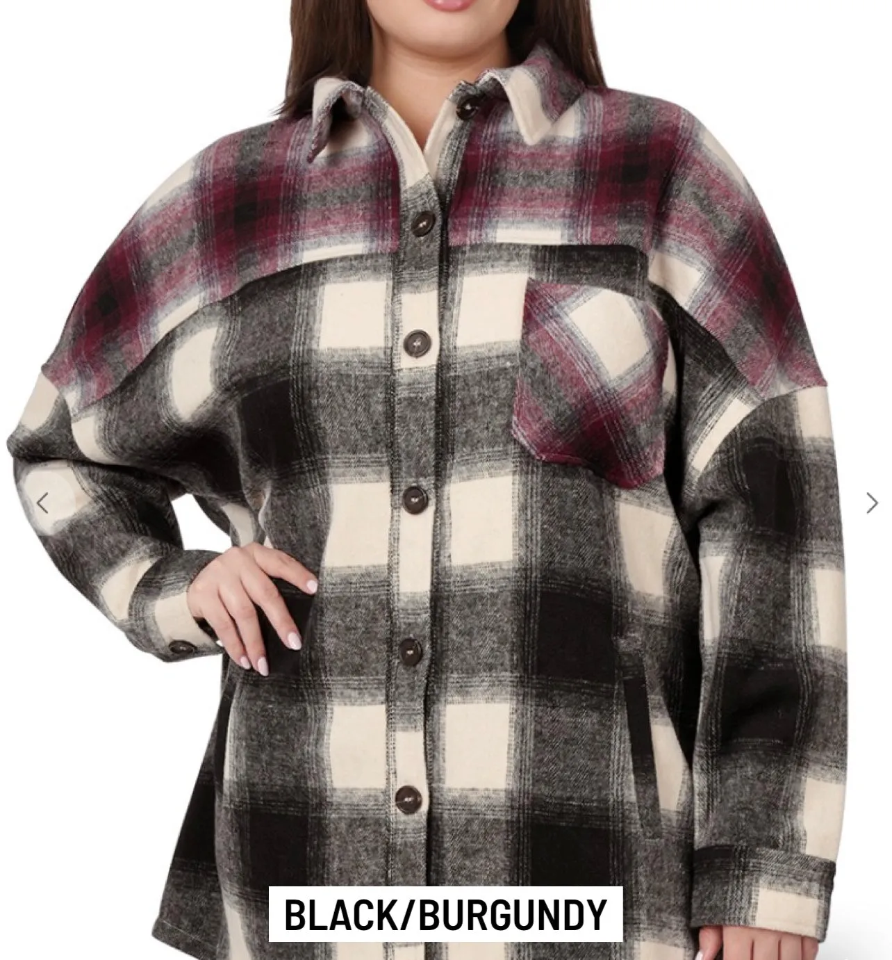 Morning Dew Oversized Plaid Shacket