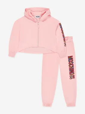 Moschino Girls Logo Tracksuit in Pink