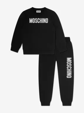 Moschino Kids Logo Tracksuit in Black