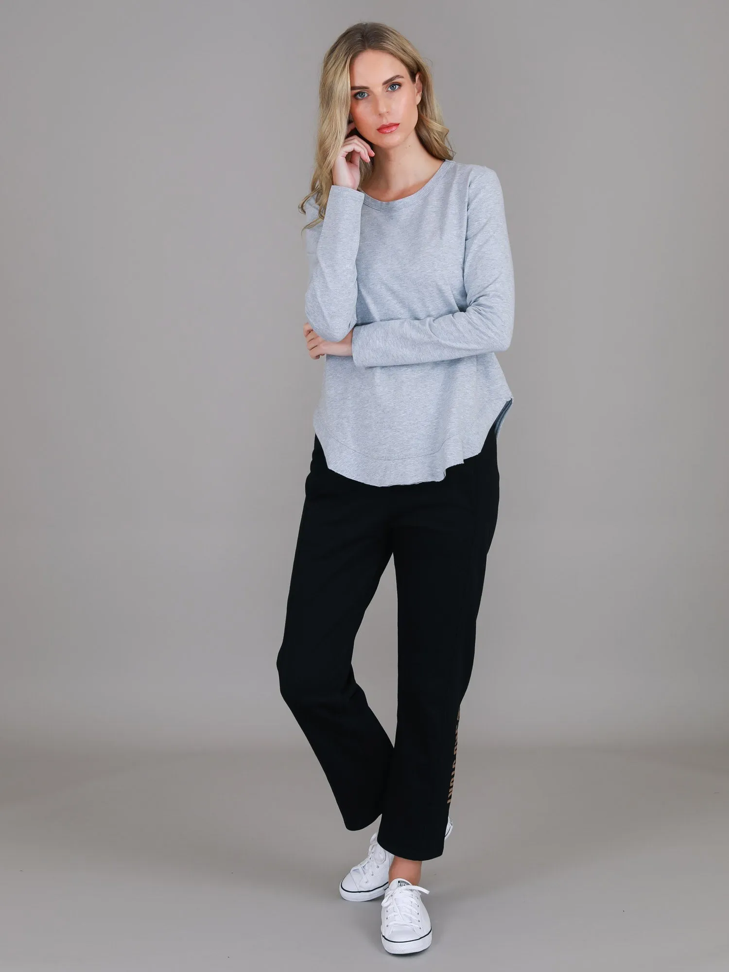 Mosman Curved Hem Long Sleeve T Shirt