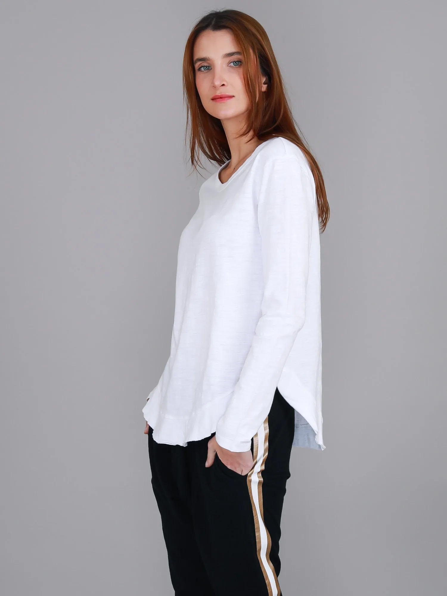 Mosman Curved Hem Long Sleeve T Shirt