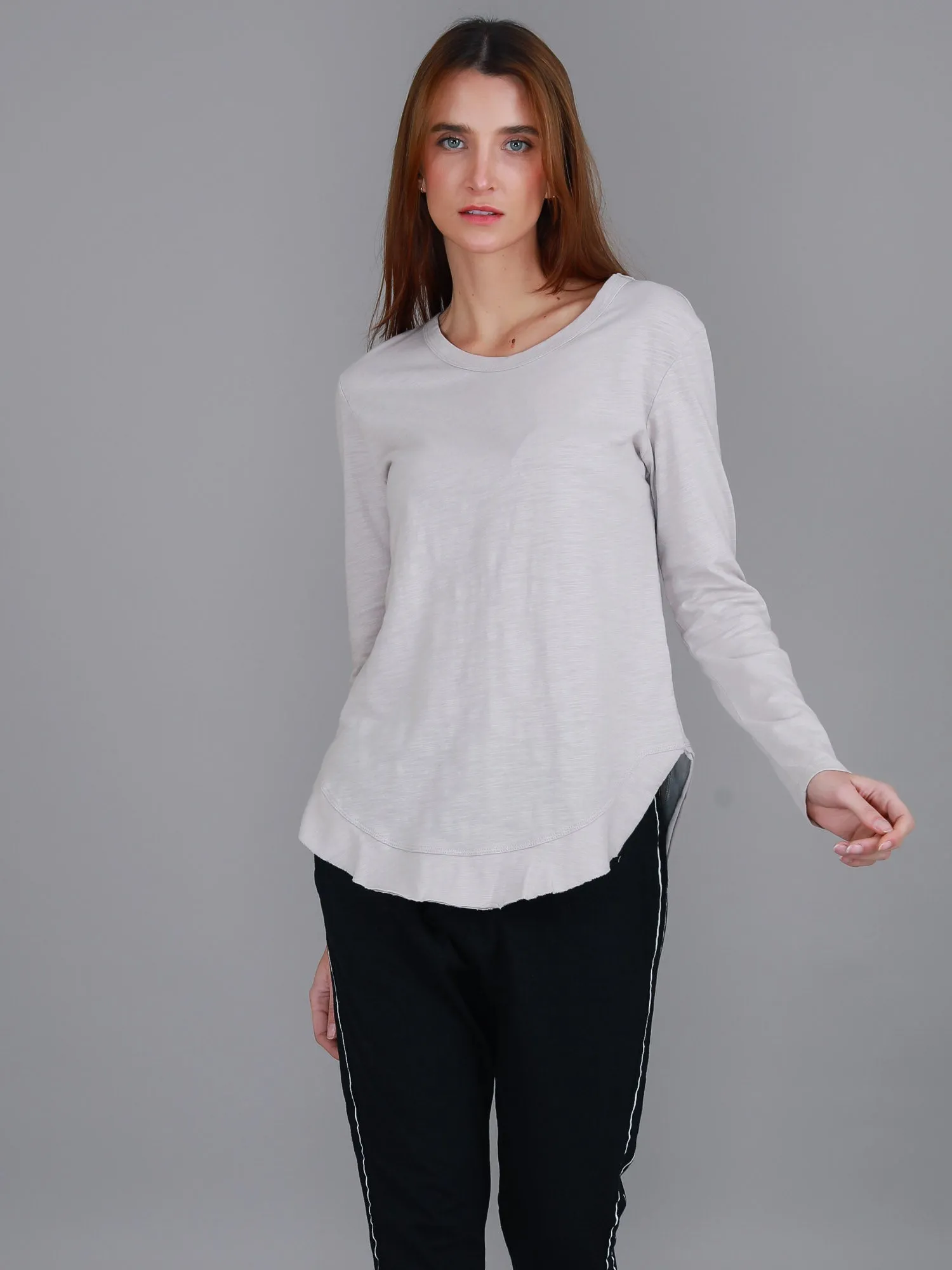 Mosman Curved Hem Long Sleeve T Shirt