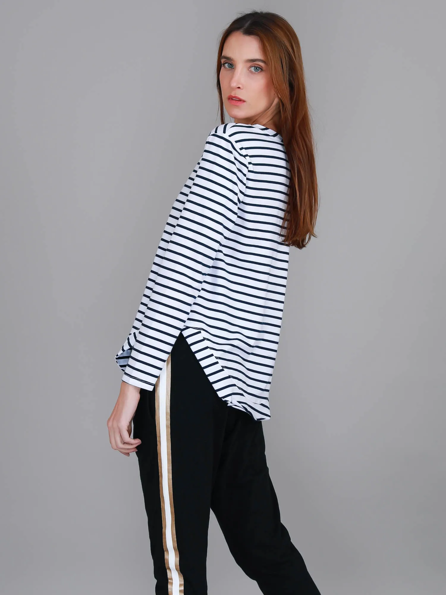 Mosman Curved Hem Long Sleeve T Shirt