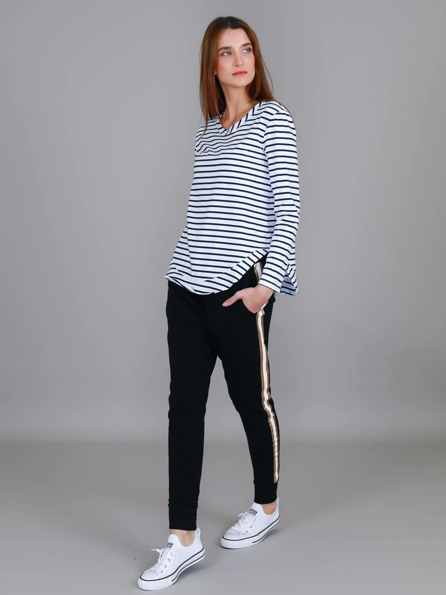 Mosman Curved Hem Long Sleeve T Shirt