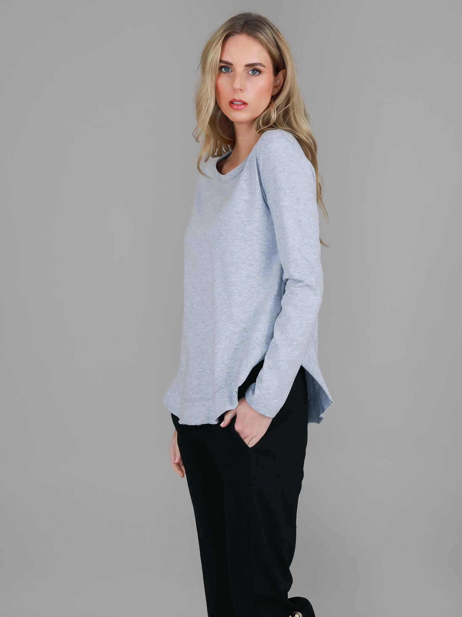 Mosman Curved Hem Long Sleeve T Shirt