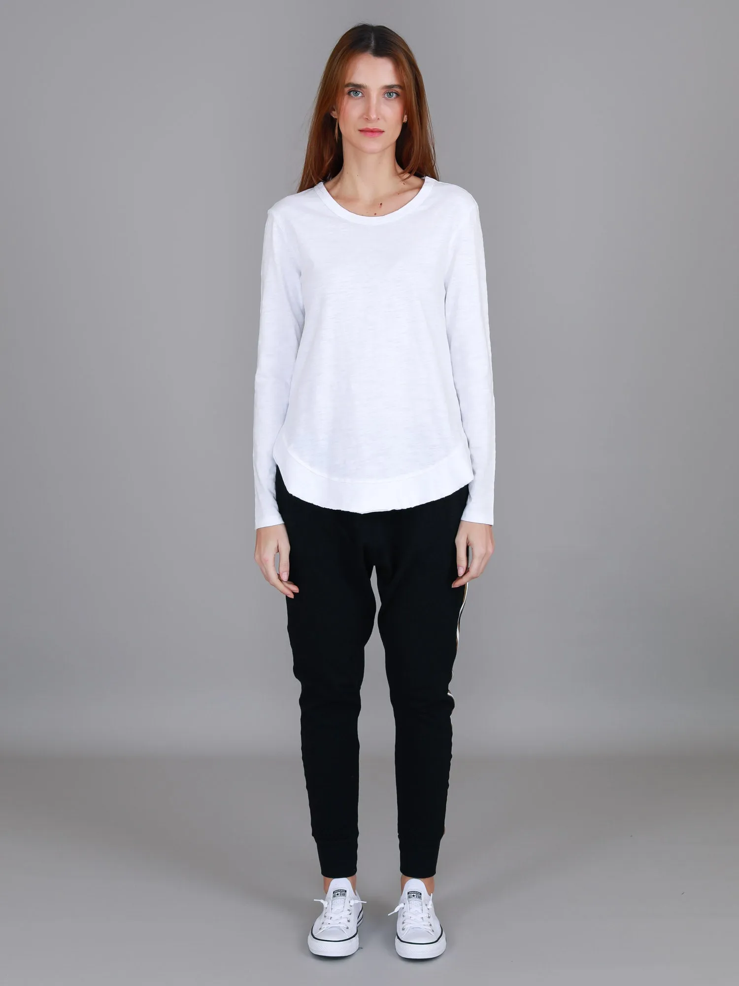 Mosman Curved Hem Long Sleeve T Shirt