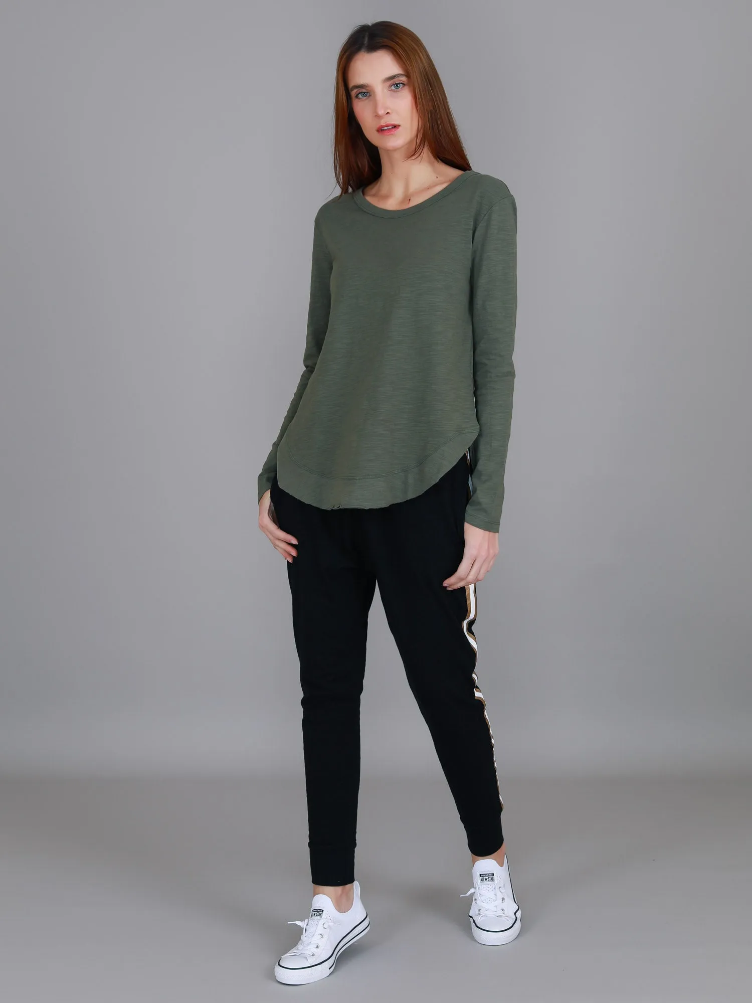 Mosman Curved Hem Long Sleeve T Shirt