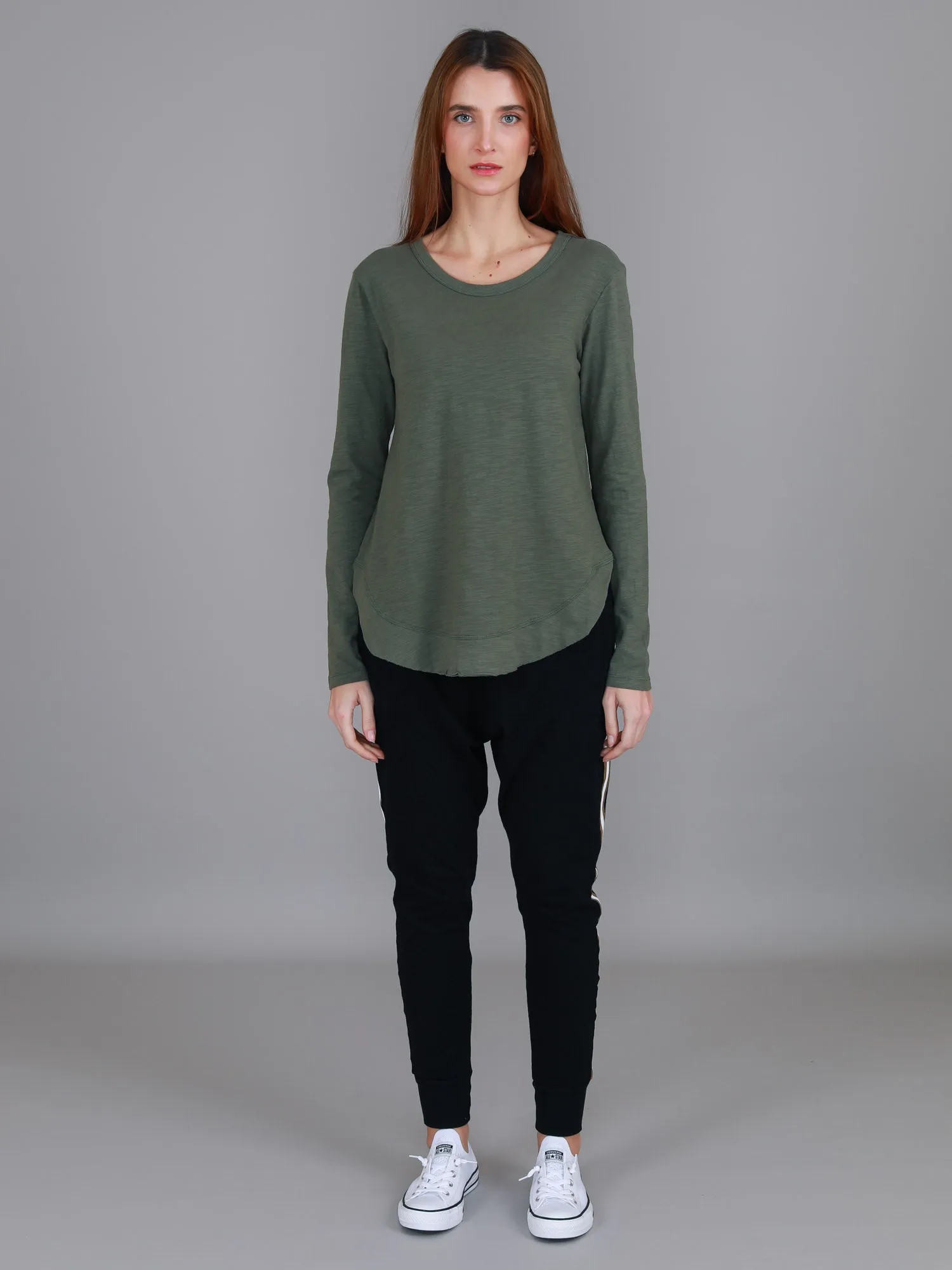 Mosman Curved Hem Long Sleeve T Shirt