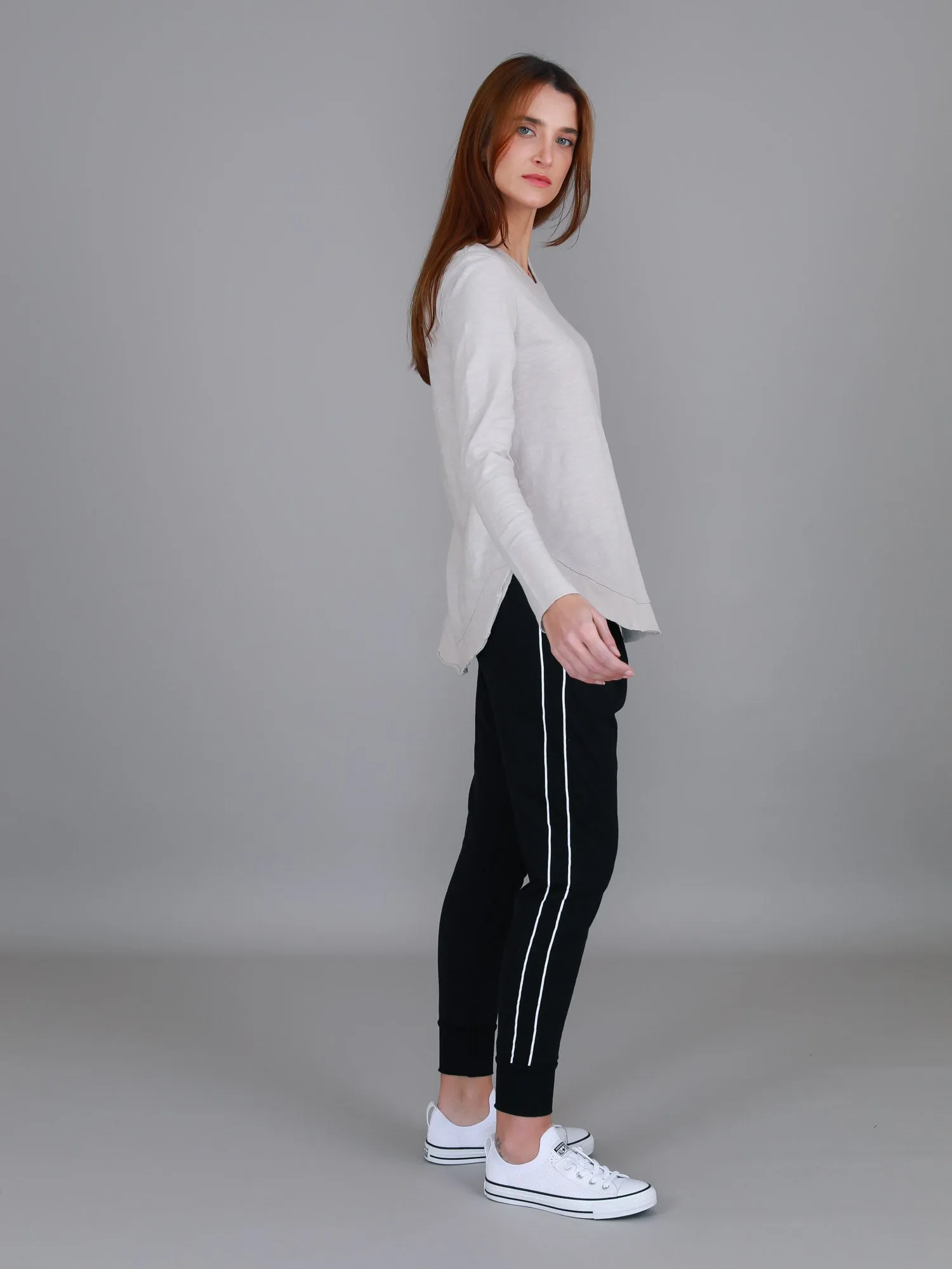 Mosman Curved Hem Long Sleeve T Shirt