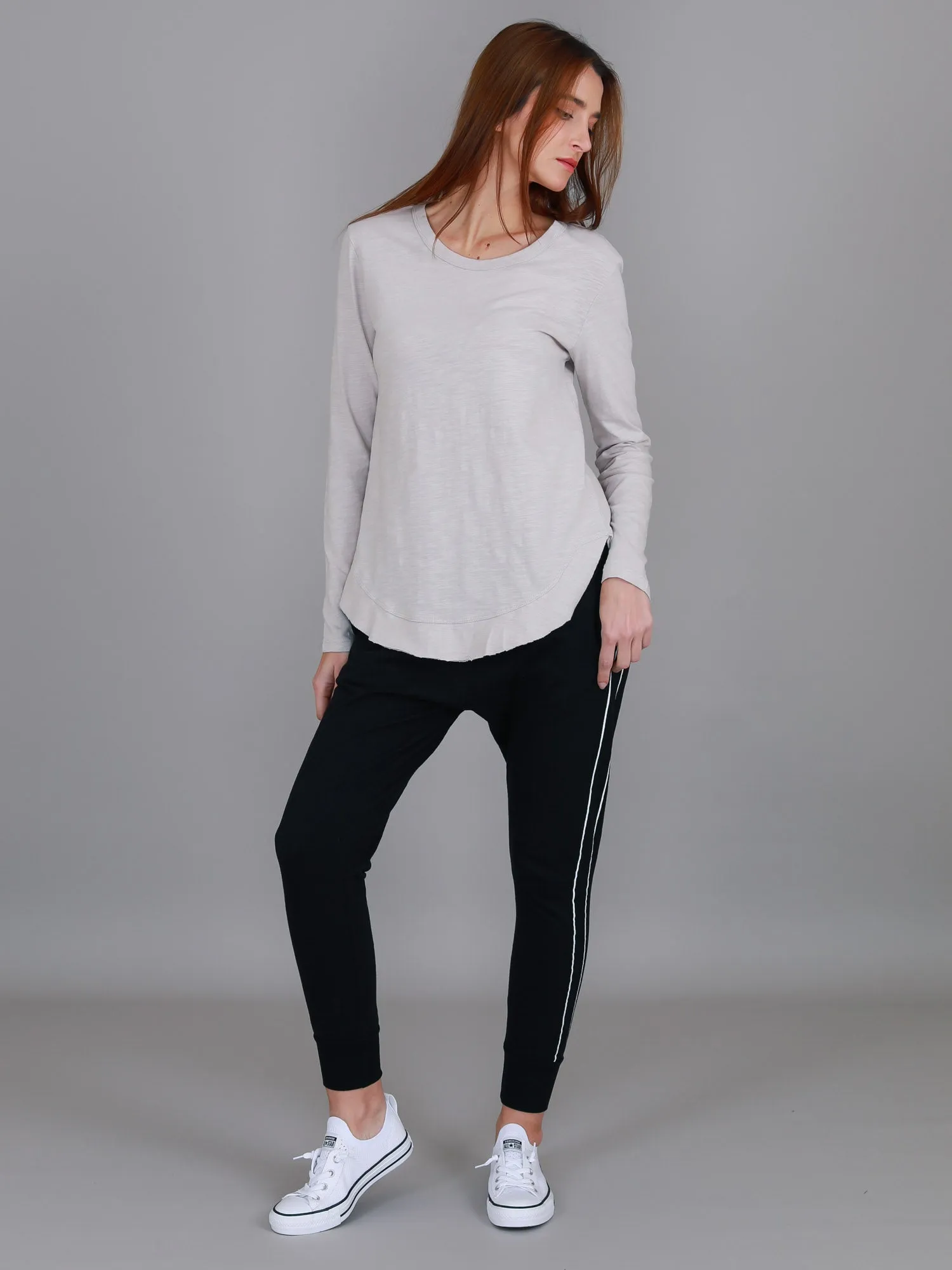 Mosman Curved Hem Long Sleeve T Shirt