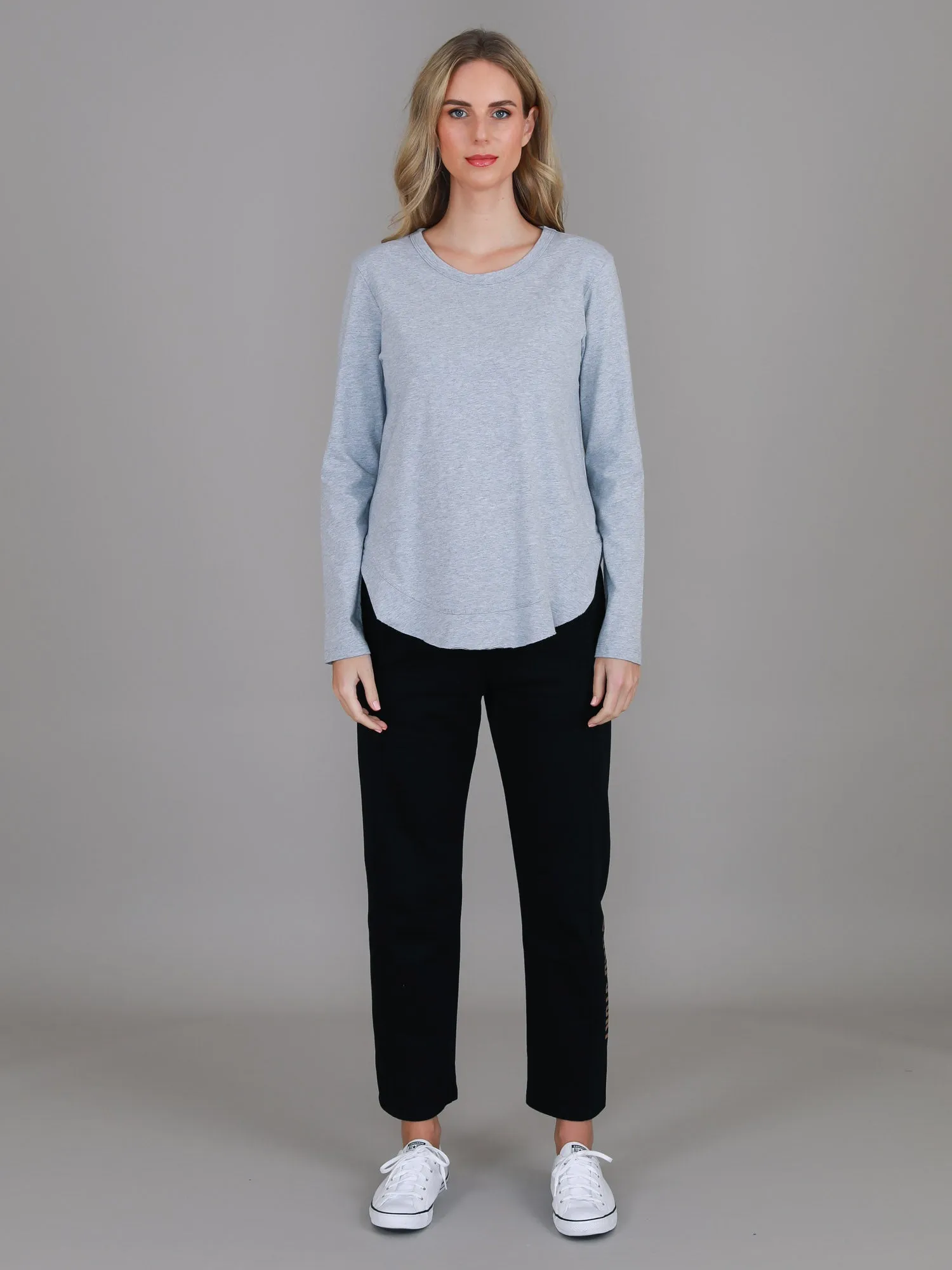 Mosman Curved Hem Long Sleeve T Shirt