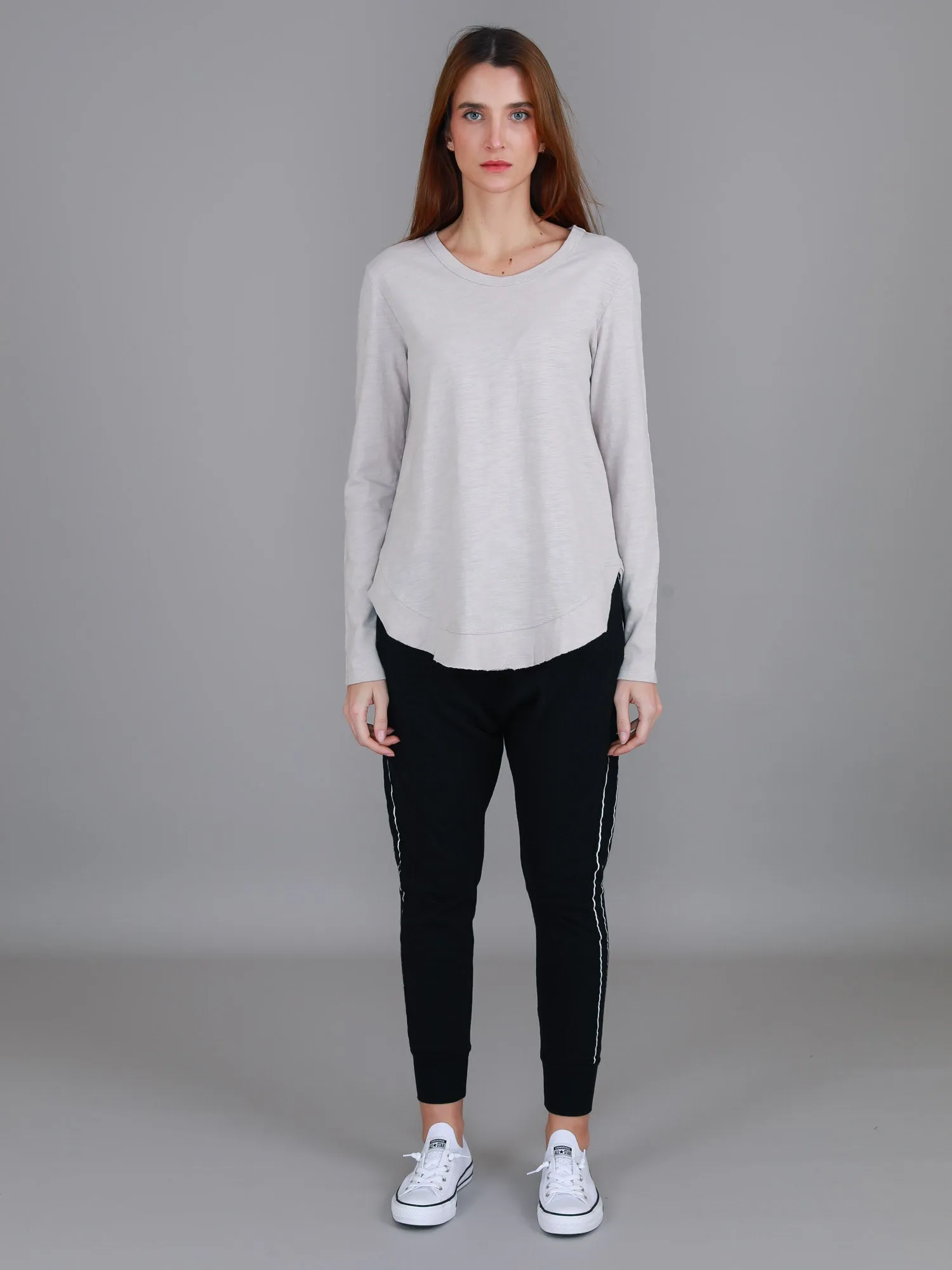 Mosman Curved Hem Long Sleeve T Shirt