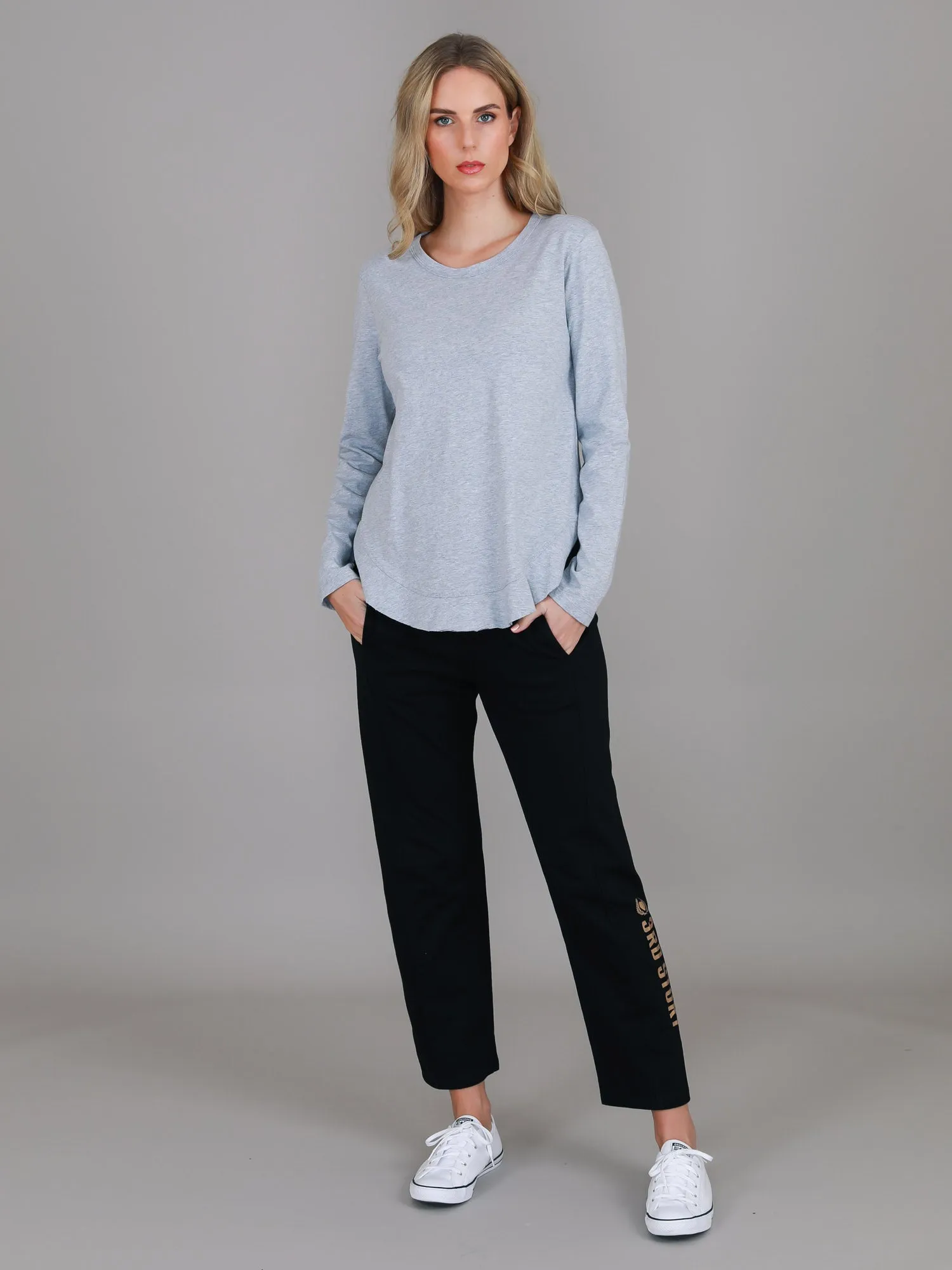 Mosman Curved Hem Long Sleeve T Shirt