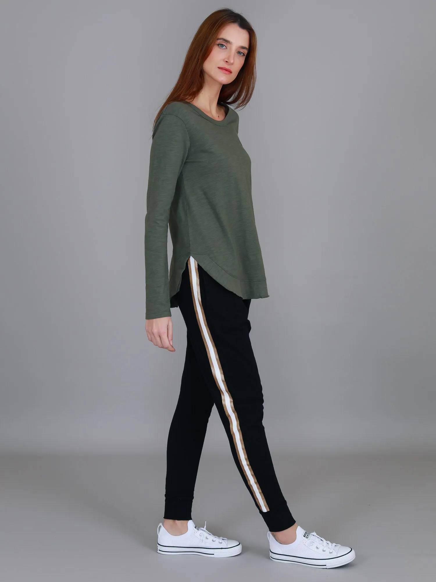 Mosman Curved Hem Long Sleeve T Shirt