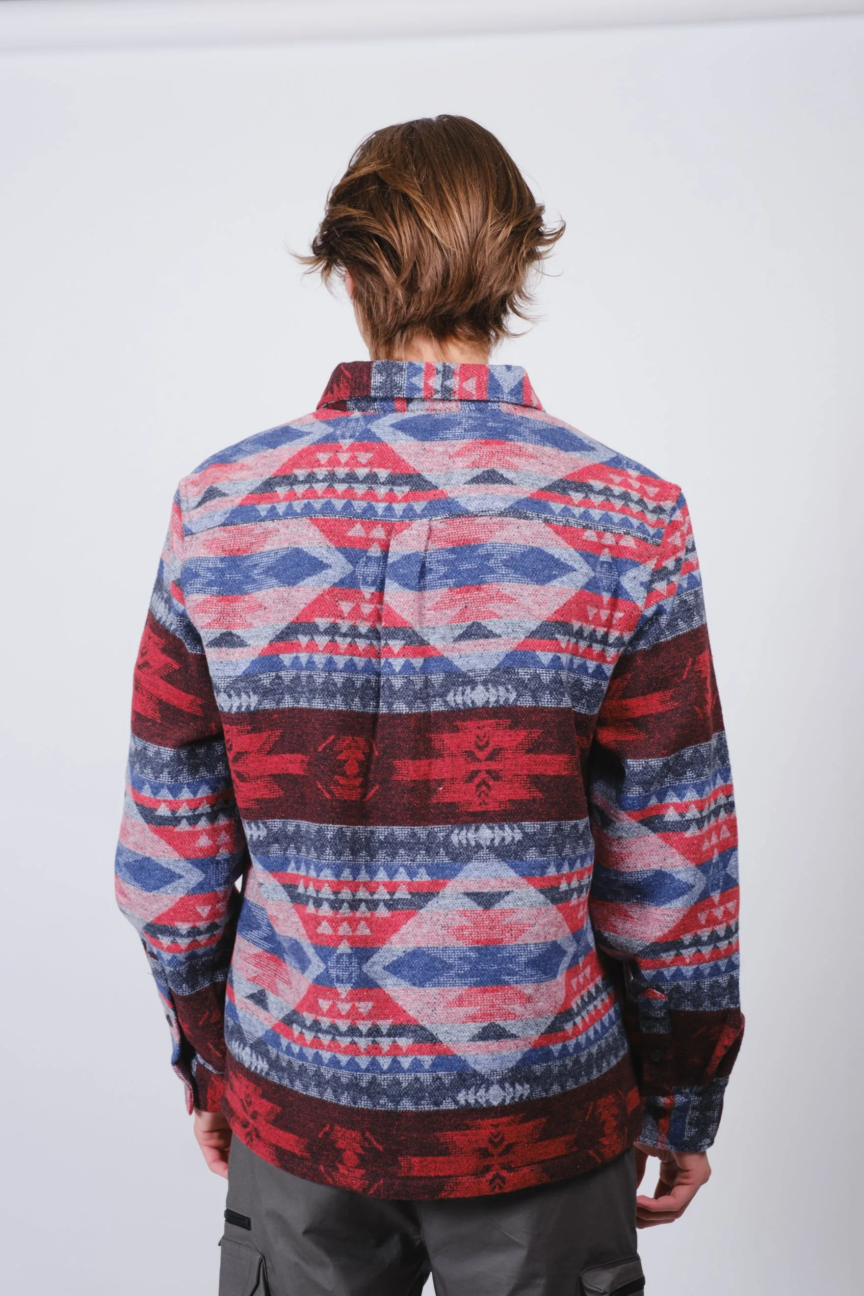 Native Diamond Stripe Jacquard Shacket