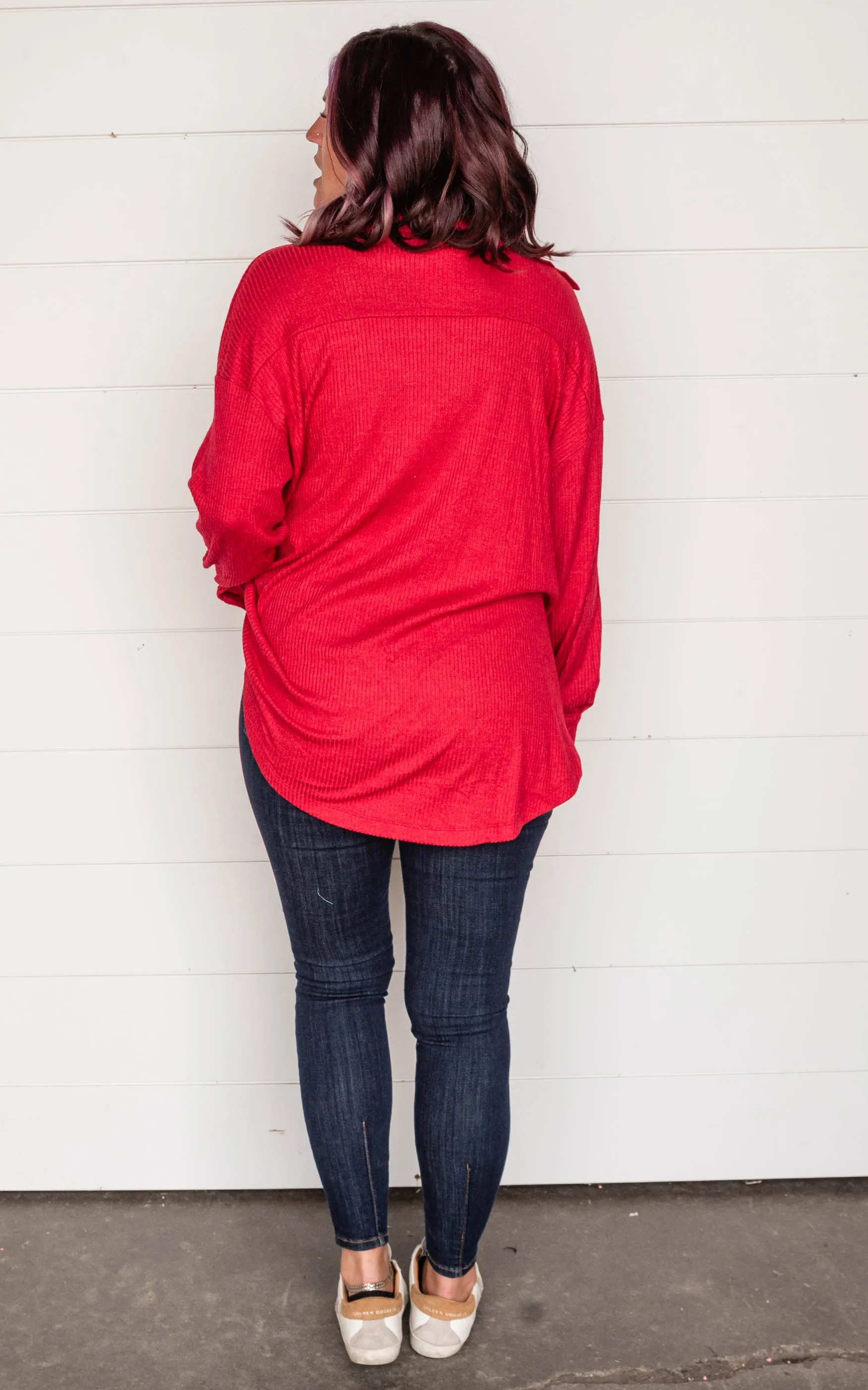 Oversized Heather Lightweight Sweater Shacket - Part 2 - Final Sale