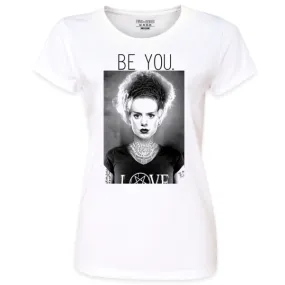 Pins & Bones Be You Women’s The Bride of Frankenstein Classic Monster T Shirt