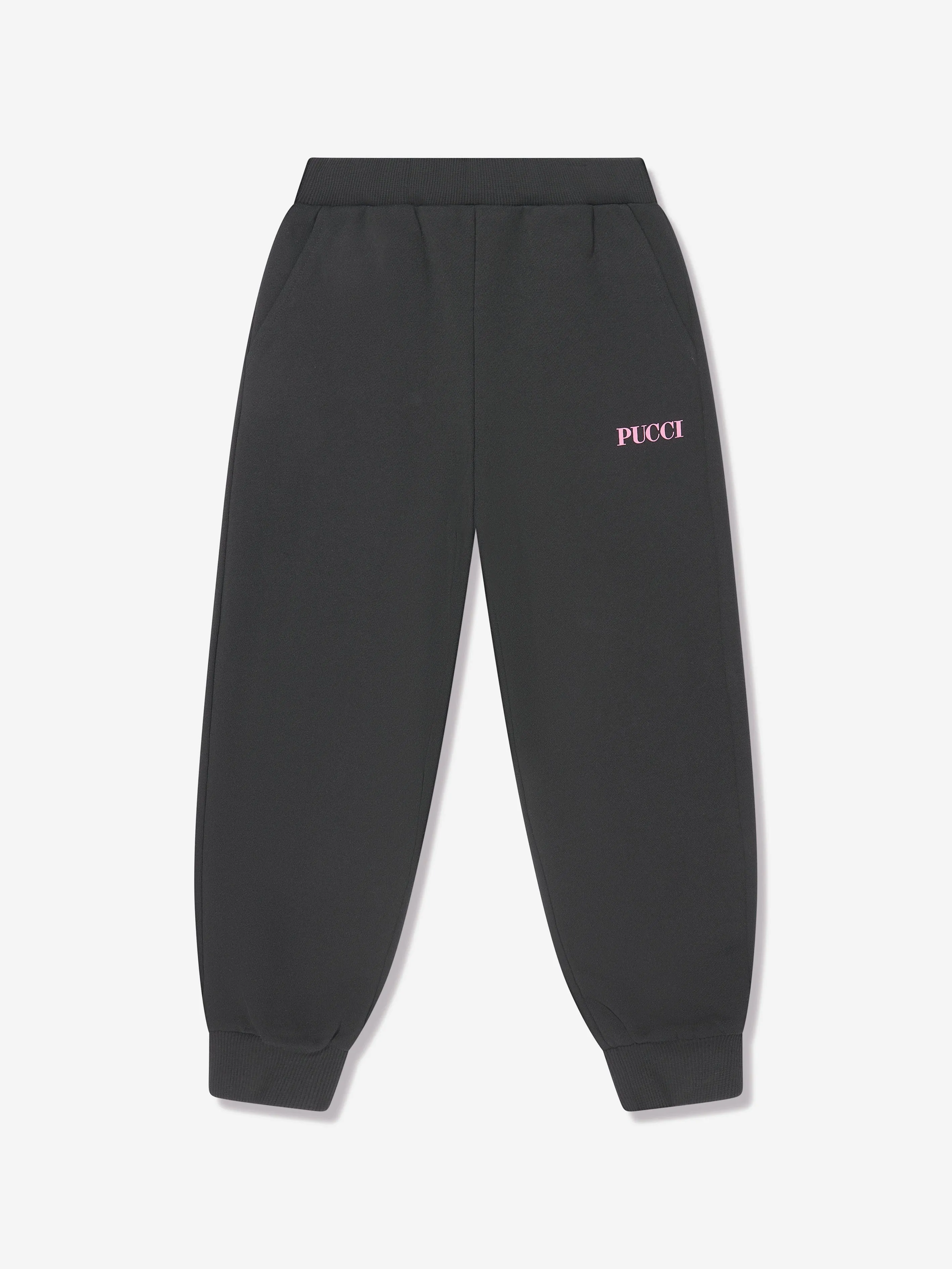 Pucci Girls Logo Joggers in Black