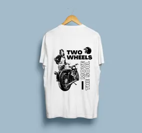 "Two Wheels Move The Soul" Unisex Biker Printed T-Shirt | Ultra-Soft Cotton, Bold Biker Designs, Comfortable Fit