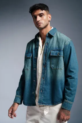 Retro Royal Men's Denim Jacket