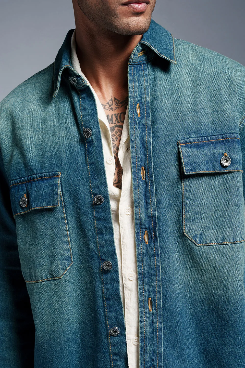 Retro Royal Men's Denim Jacket