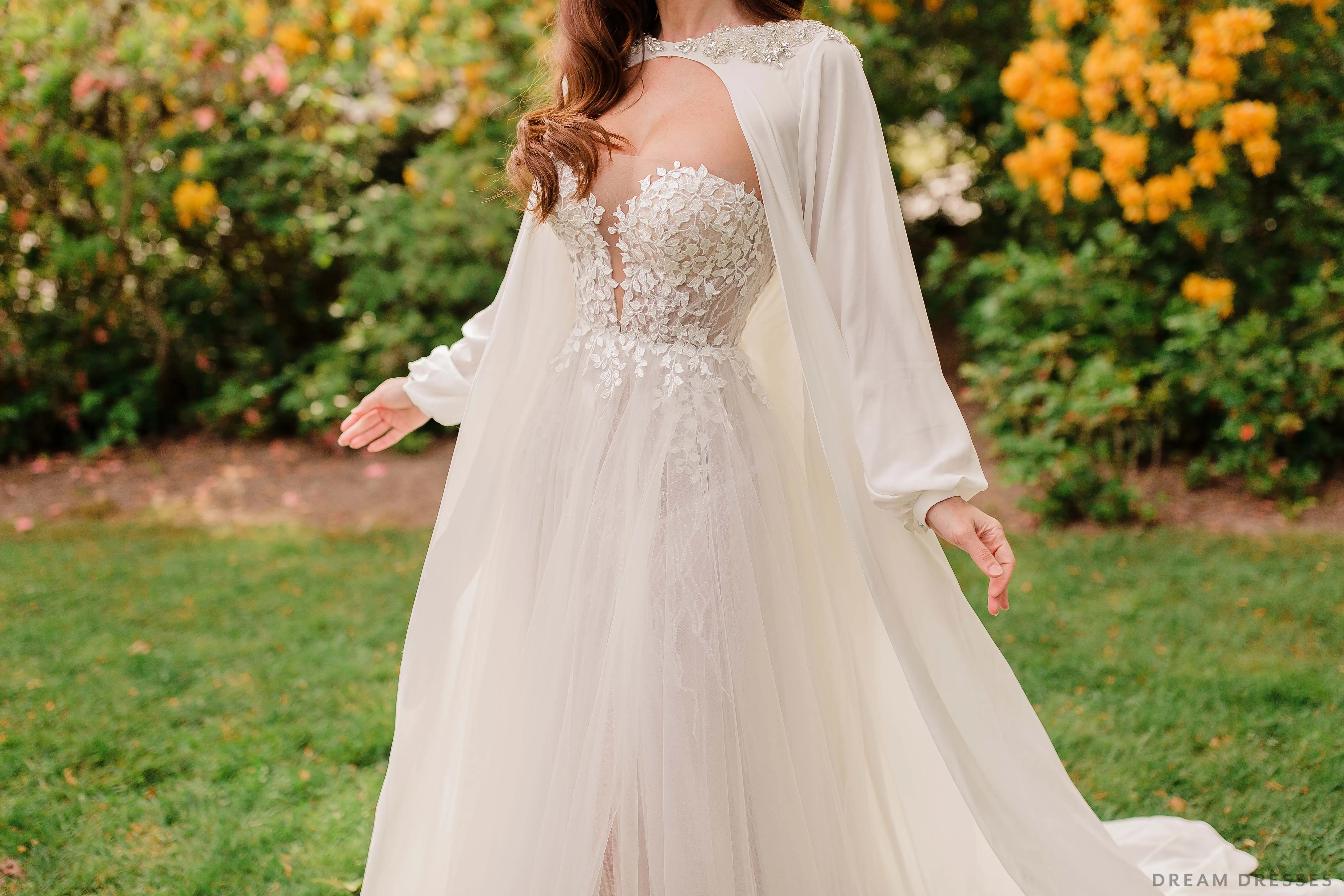 Rhinestone Crystal Bridal Cape (#AILE)