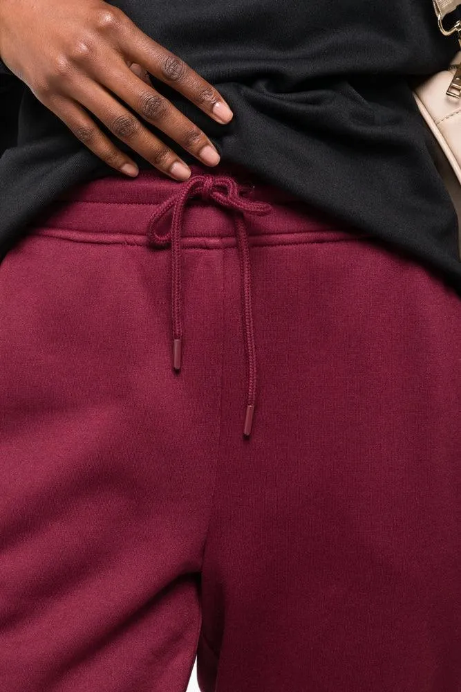 Rib Waist Jogger Trackpants Red